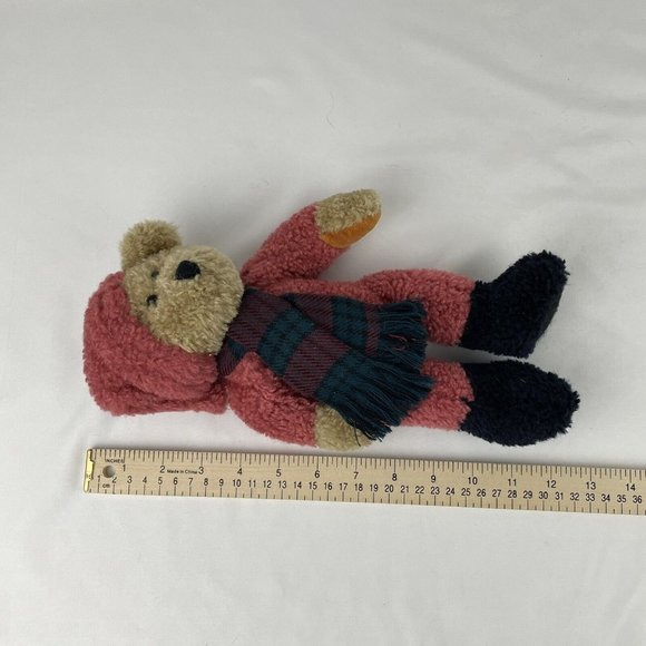 Boyds Collection Santa Teddy Bear 12" Plush Jointed Christmas Hat Scarf Vtg - Picture 6 of 6